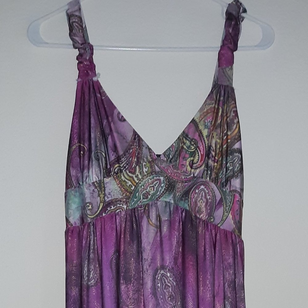 Woman's Purple Print Dress NF